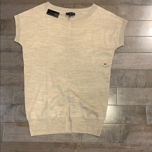 Limited tan short sleeve sweater
